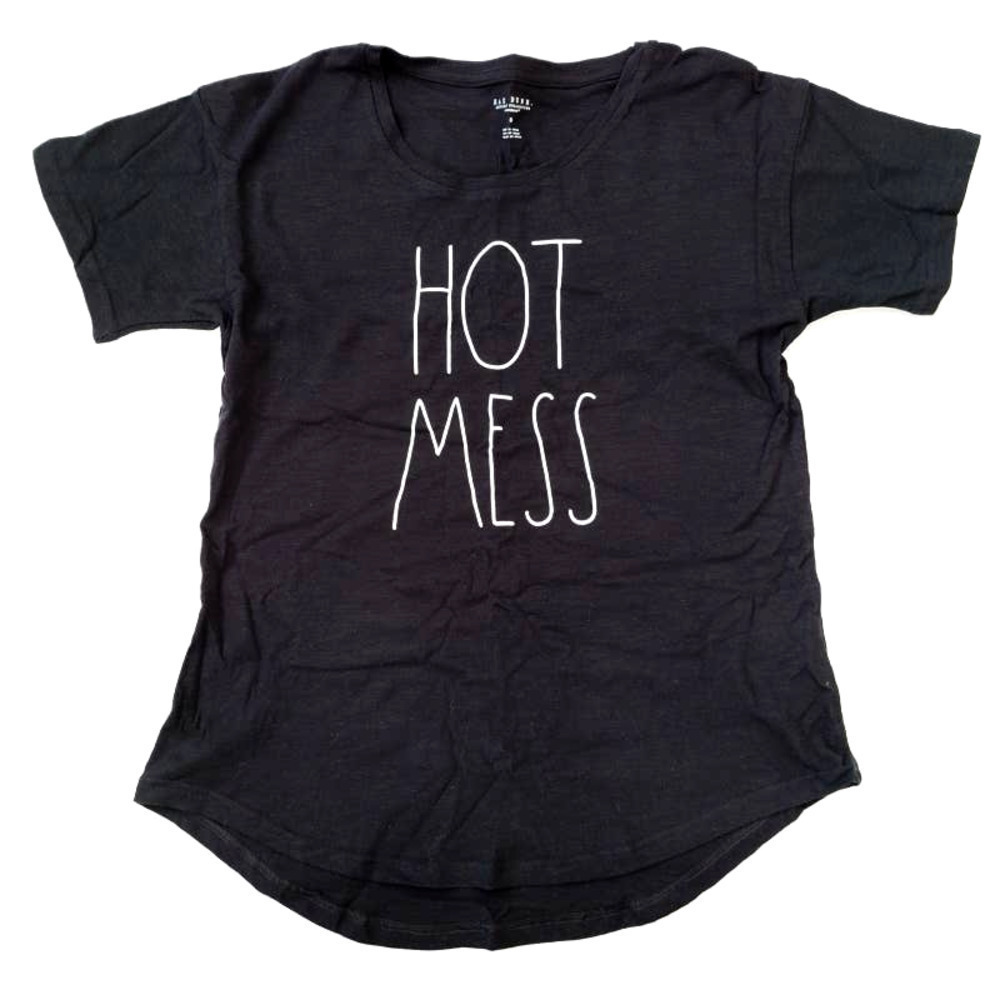 NEW Rae Dunn HOT MESS Tee Large Ladies